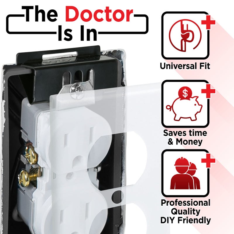 Box Doctor مشابك إصلاح علبة الطبيب - إصلاح المآخذ والمفاتيح الفضفاضة - مشابك إصلاح علبة كهربائية - 10 عبوة - Image 2